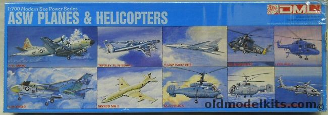 DML 1/700 ASW Planes and Helicopters P-3C / Tu-95 / Tu-26M / SH-2F / Lynx / S-3A / Nimrod / KA-27 / KA25B / SH-60B, 7005 plastic model kit